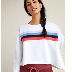 Sundry Fossler Multi-Stripe Crew Pullover Sweatshirt, M NWT